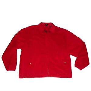 Jack Nicklaus $75 Golf Mens Red Full Zip Fleece Jacket sz. Large Brand New